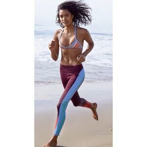 Without Walls Leggings L Yoga Purple Colorblock Urban Outfitters NEW